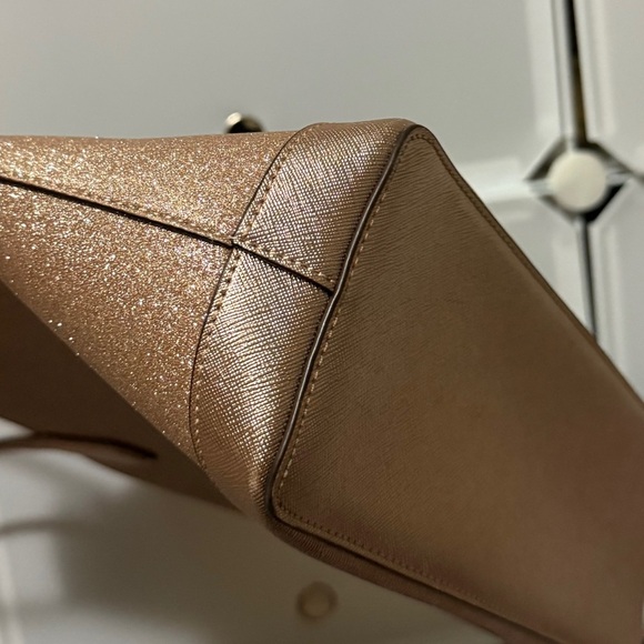 Kate Spade Glitter Rose Gold Sparkling Tote - Picture 7 of 11